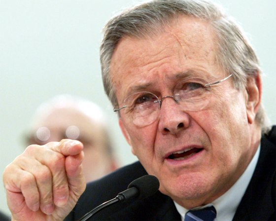 (FILE) Rumsfeld Stays On As Secretary Of Defense