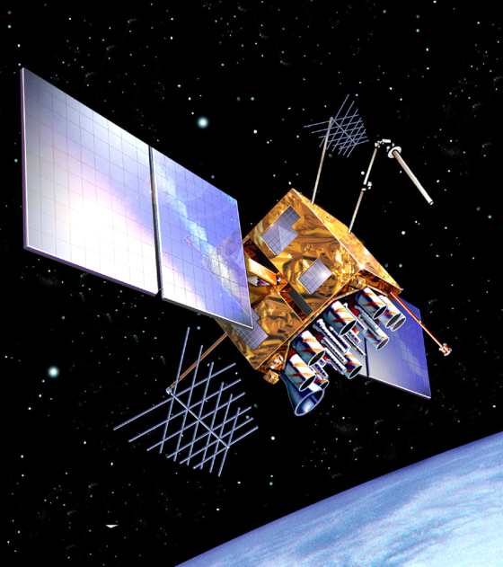 An artist's conception shows a Global Positioning System satellite in orbit. The GPS network provides navigational guidance for the U.S. military as well as for&nbsp;hikers and drivers.