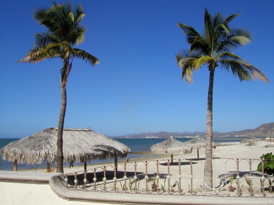 The serene La Paz waterfront at rush hour