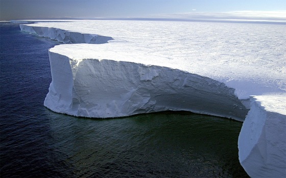 The shear face of the massive B-15A iceb