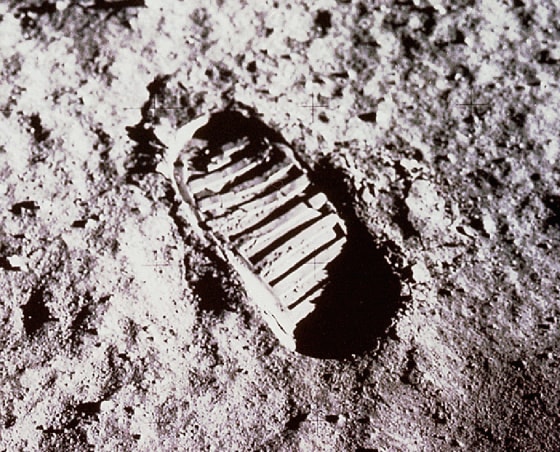 Apollo 11 moonwalker Buzz Aldrin took this picture of his footprint on the lunar soil on July 21, 1969, as part of a study to determine the characteristics of moon dirt. Now NASA is once again studying lunar soil properties.