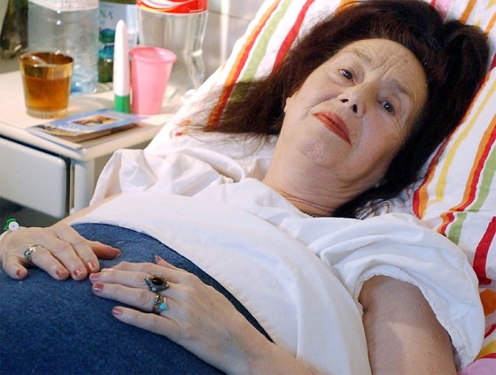 Adriana Iliescu, the 66-year-old Romanian who gave birth to baby girl is seen in an intensive care in Bucharest