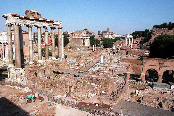 Ruins from antiquity rise from the Roman Forum. An archaeologist who has been conducting excavations at the Forum for more than 20 years says he has found traces of a royal palace dating back to 8th century B.C.