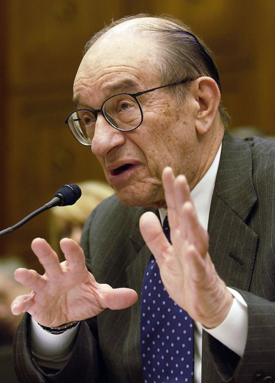 Alan Greenspan Presents Fed Report On Monetary Policy
