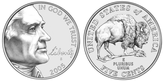 The U.S. mint's latest commemorative coin features a new image of Thomas Jefferson and the word "Liberty" in the third president's own handwriting.