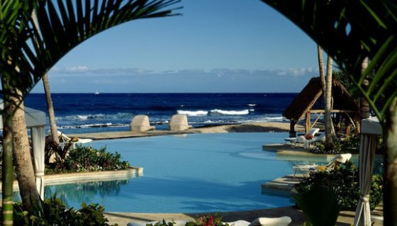 The view at the Asian-themed Four Seasons Hualalai is spectacular. The resort offers an extensive fitness program.