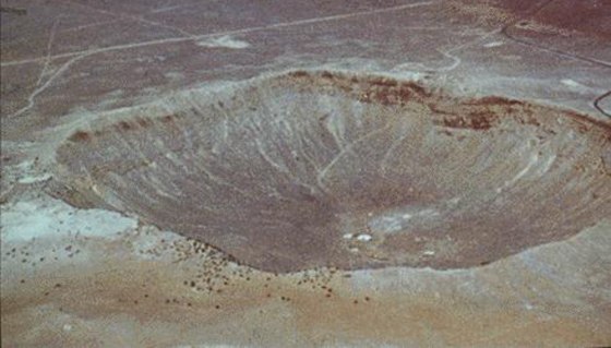 The Meteor Crater, 570 feet deep and 4,100 feet, was blown into existence 50,000 years ago by an asteroid roughly 130 feet wide.
