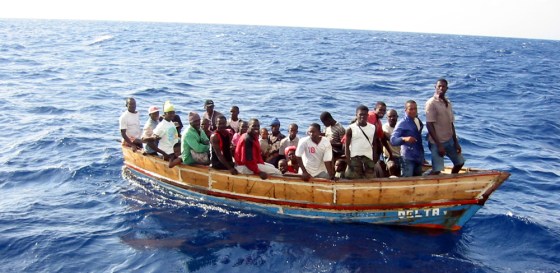 The SSV Corwith Cramer came across the Haitians crowded onto a small open boat about 45 miles north of Jamaica.