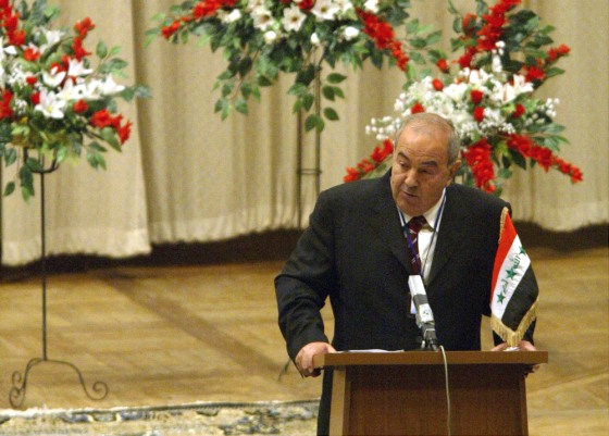 Outgoing Interim Prime Minister Iyad All