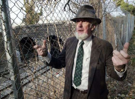 Washington resident Gerry Dunphy paid the price for mentioning "bomb" and "train" together — as in the Amtrak train that passes through the tunnels behind him and travels underneath the House Office Building, among others.