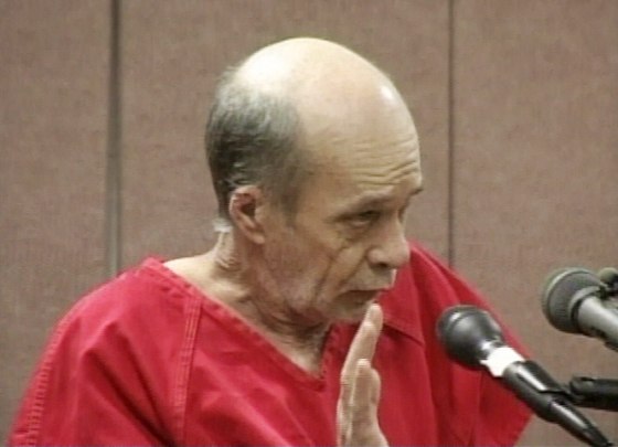 John Evander Couey appears in court Sunday.