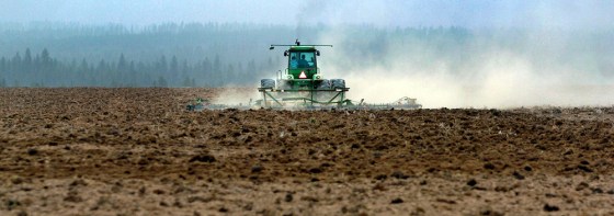 Above-average temperatures in January and February, coupled with record low levels of precipitation, have kept these fields&nbsp;north of Spokane, Wash., bone dry. Washington State is currently under a drought emergency. 