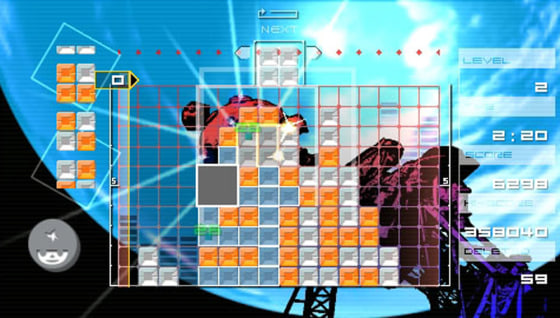 The puzzle game "Lumines" for the PSP