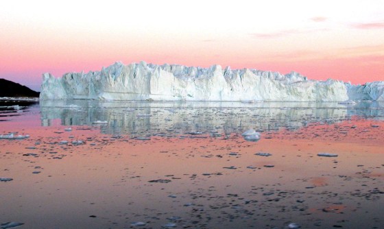 An isceberg is seen in the Ilulissat fjo