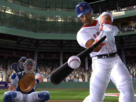 Step up to the plate. Electronic Arts' "MVP 2005," is one three new baseball titles. 