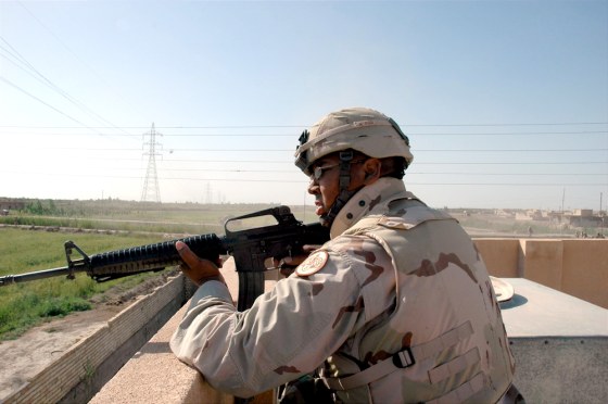 Sgt. 1st Class Donald Sparks of Houston Texas was slightly wounded Sunday near Mullafayad, Iraq, when insurgents bombed his Humvee in an ambush.