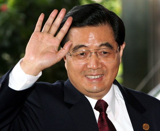 Chinese President Hu arrives for opening of Asian-African leaders summit in Jakarta