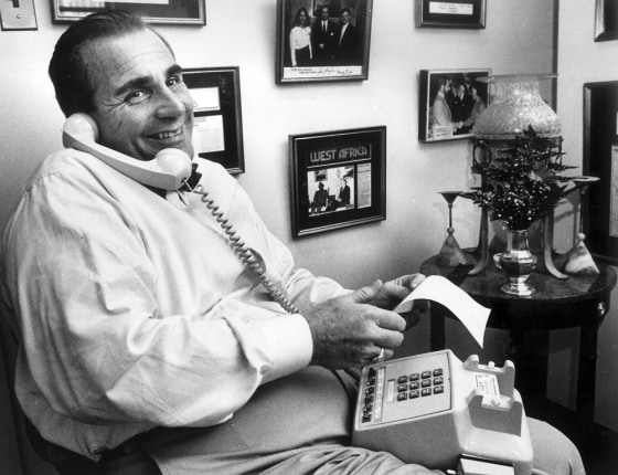 Edward von Kloberg III, 63, a Washington public relations man who adopted the slogan "shame is for sissies" as he tried to polish the images of despots, dictators and human-rights violators, died on Sunday. He is seen here calling Liberian President Samuel Doe, who was a client.