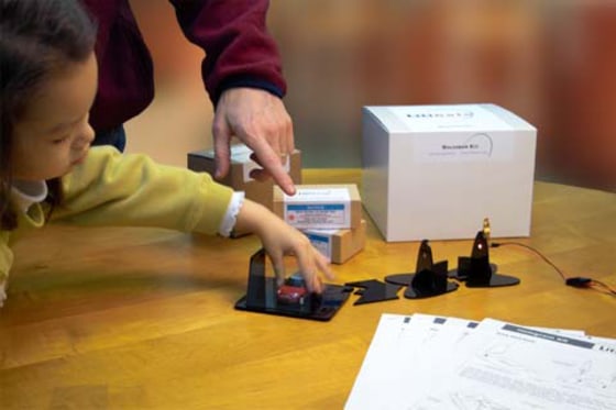 The kit is simple to set-up and use. It makes real holograms right on your dining room table.