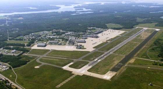 State and local officials are fighting to save the Naval Air Station in Brunswick, Me. from job cutbacks.