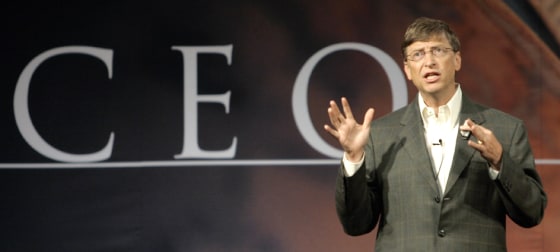 Microsoft's Bill Gates speaks to business leader at CEO Summit