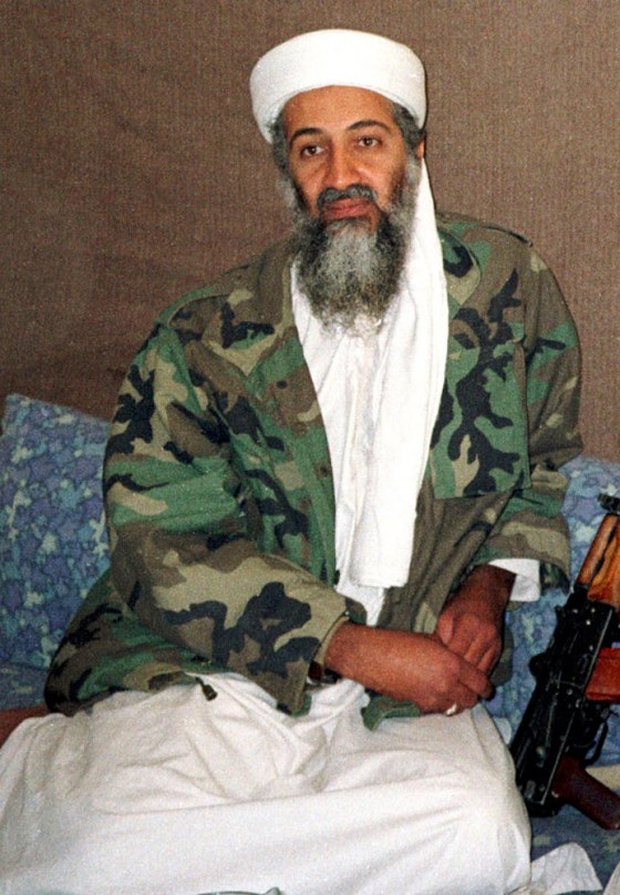 FILE PHOTO OF OSAMA BIN LADEN WITH AYMAN AL-ZAWAHRI IN AFGHANISTAN
