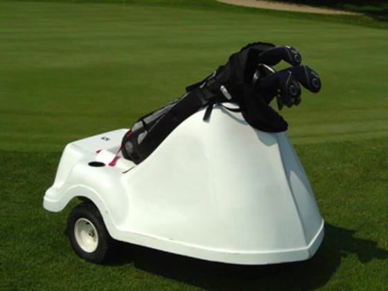 The Remote Golf Caddy will carry your bag and hold your drinks. It will not, however, advise you on which club to use.