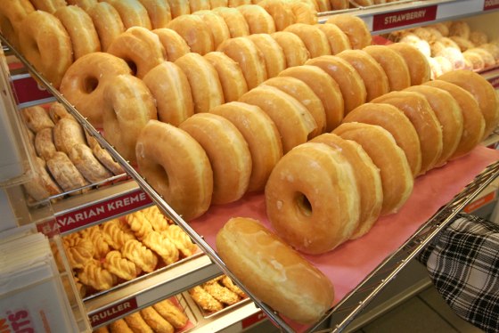 Dunkin' Donuts are making an aggressive push into the Washington, D.C., region. Glazed donuts like these, shown in a franchise in Laurel, Md., are still a popular favorite among customers.