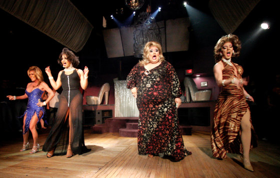 Cross-dressing entertainers perform for patrons at Ziegfield’s in Washington, D.C.