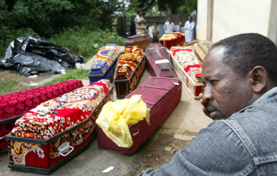A relative wipes away tears as families wait for the bodies of people killed during clashes with Ethiopian security forces to be released at the morgue in Addis Ababa.