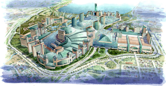 The DestiNY megamall project, seen in this artist's rendition, would cover 800 acres in Syracuse, N.Y.