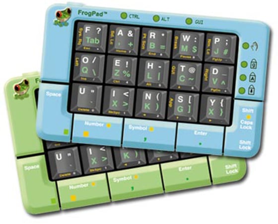 FrogPads come in blue and, of course green.