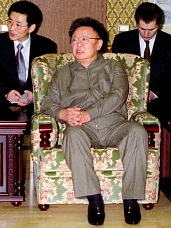 North Korean leader Kim meets with Russian Beriozka dancing troupe head Koltsova in Pyongyang