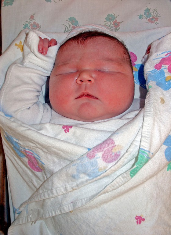 Delaney Jessica weighed 13 pounds, 12 ounces and was 22 inches long when she was born on June 23. Now, the family has dubbed Delaney the "Big Enchilada."