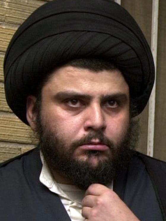 Radical Shiite cleric, Muqtada al-Sadr is shown in Najaf, Iraq, on June 26, 2005.