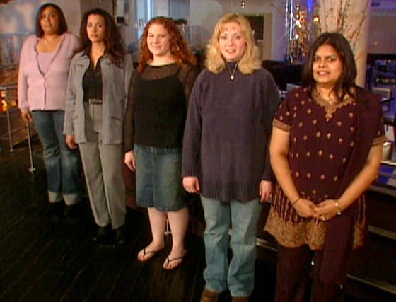 The brave brides: (L-R) Lisa Shumpert, Michelle Stewart, Courtney Prathafakis, Danelle Hlavacek Hlaveck, and Minnie Matthew.