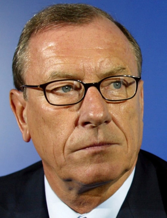 File picture shows DaimlerChrysler CEO Schrempp during a news conference in Stuttgart