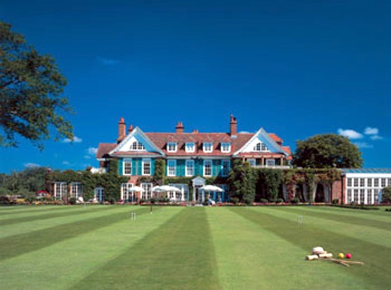 The most striking view of the main house is from the croquet lawn.