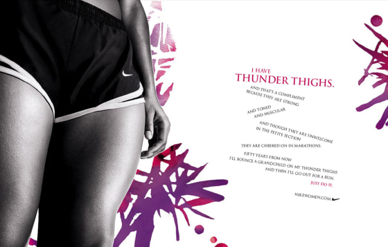 New ads by Nike feature "Big Butts" and "Thunder Thighs."