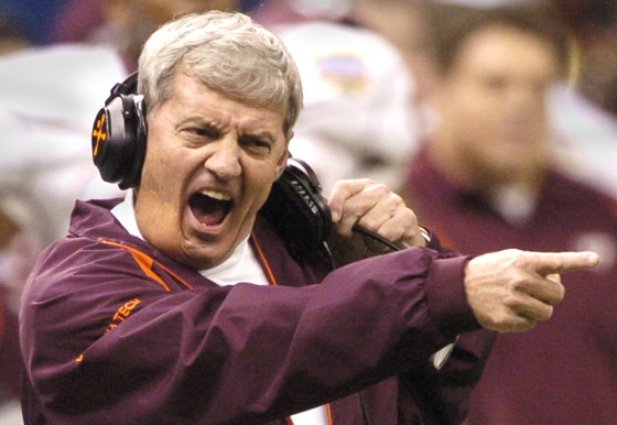 Virginia Tech coach Frank Beamer is 135-77-2 in 18 seasons at the school.