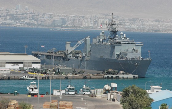 The USS Kearsarge prepares to leave the