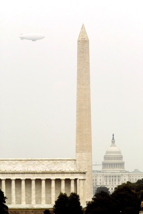 Defense Department Security Blimp Does Test Flight Over WashingtonDefense Department Security Blimp Does Test Flight Over Washington