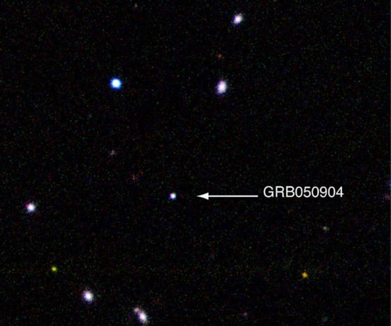 A near-infrared image of the explosion.