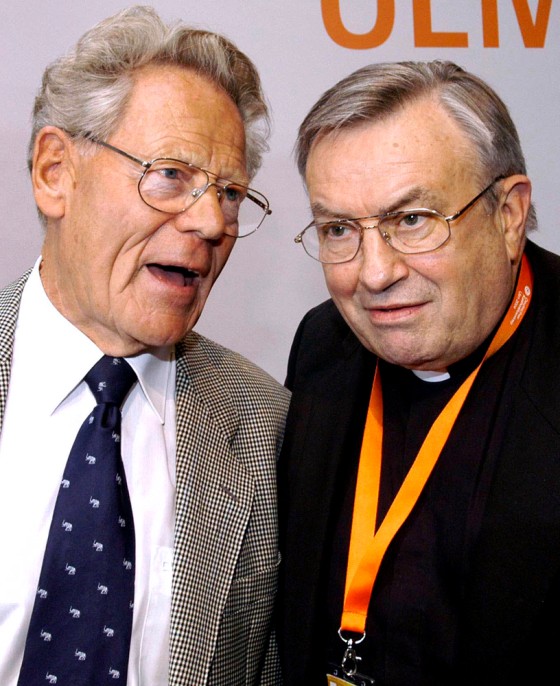 George Kehm Pope meets with one of his harshest critics