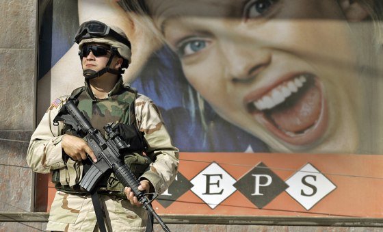 A US soldier of Delta Company of Task Fo