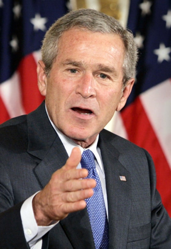 US President Bush speaks during Hispanic Heritage Month event at White House