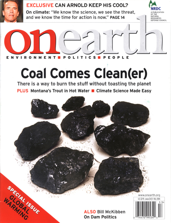 The fall issue of Onearth, a publication by the Natural Resources Defense Council, includes a cover story on the possibilities of cleaner coal.