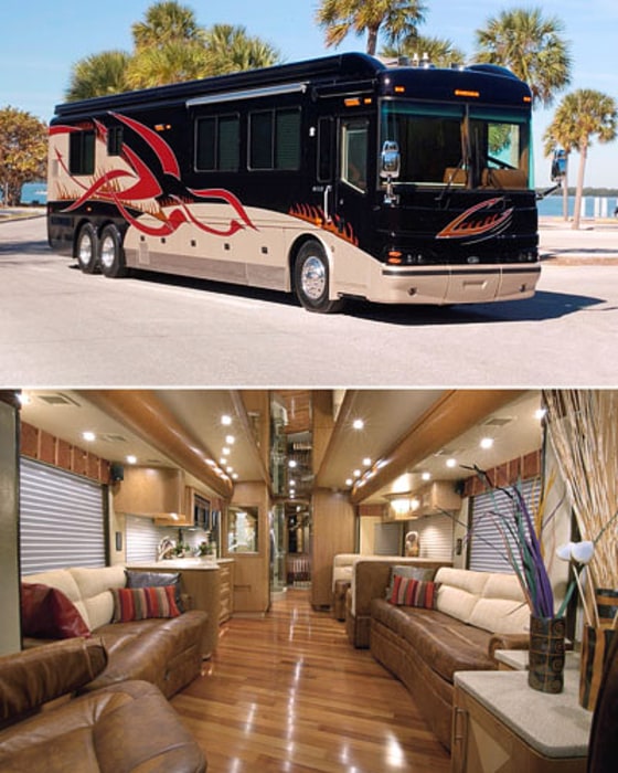 The Blue Bird Wanderlodge 450 LXi is nearly 44-feet long — the size of three SUVs — and has a price tag of $774,613.