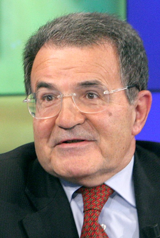 Former Italian premier Romano Prodi, leader of L'Unione, The Union center-left coalition, won a sweeping victory in a nationwide primary on Monday.