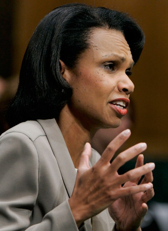 Secretary Of State Condoleezza Rice Testifies On Iraq